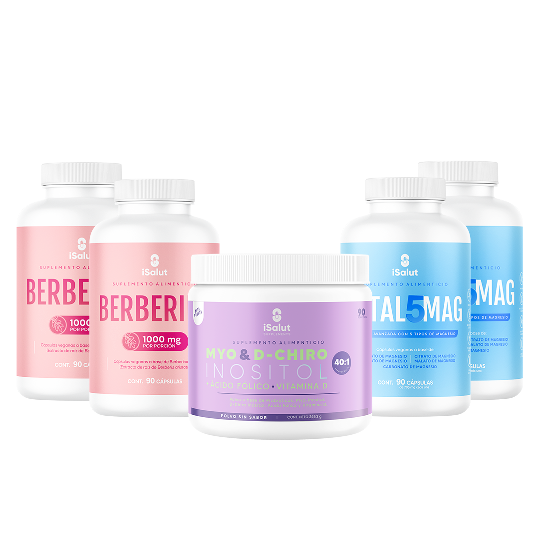 FULL KIT iSalut - Myo Inositol + 2 Berberinas + 2 Magnesios