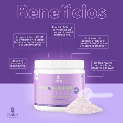 Myo & D-Chiro Inositol 40:1 + Ácido Fólico y Vitamina D