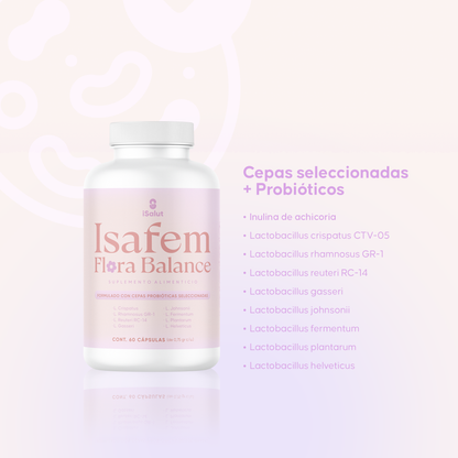 Prebióticos Suplemento Isafem Flora Balance