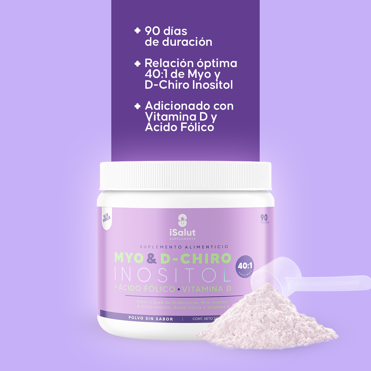Myo & D-Chiro Inositol 40:1 + Ácido Fólico y Vitamina D