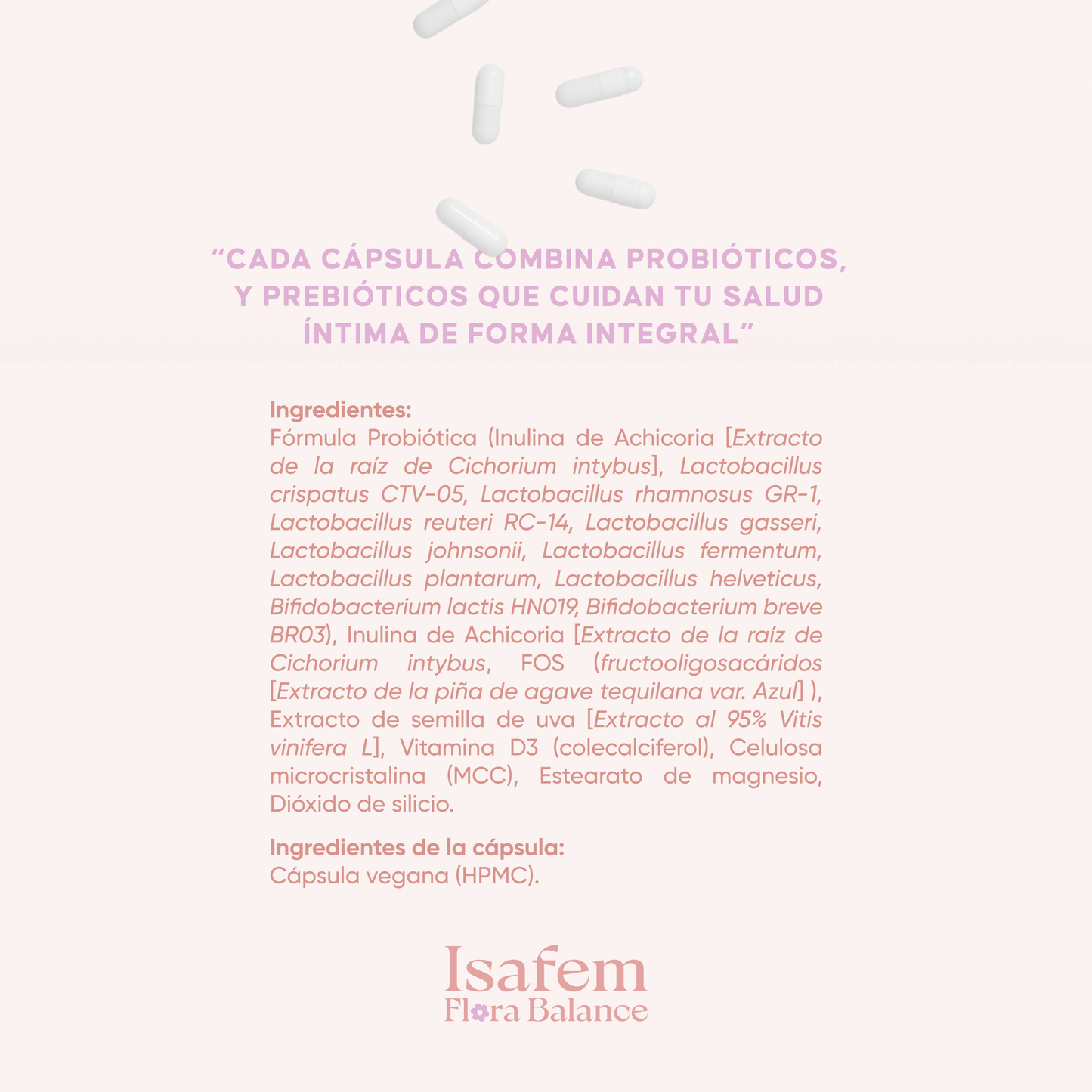 Prebióticos Suplemento Isafem Flora Balance