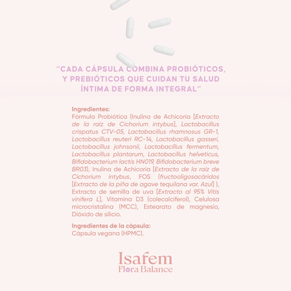 Prebióticos Suplemento Isafem Flora Balance